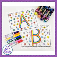 Alphabet letter identification activities {prekinders}. Find And Dot Matching Letters Alphabet Activity For Early Childhood