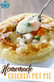 Individual Homemade Chicken Pot Pies Recipe Homemade Chicken Pot Pie Chicken Pot Pie Recipes Chicken Pot Pie