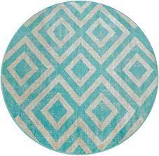 Ein blauer kinderteppich zaubert flair ins zimmer. Teppich Poco 821 Paco Home Rund Hohe 7 Mm Rauten Design In Und Outdoor Geeignet Wohnzimmer Online Kaufen Otto