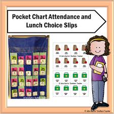 lunch choice and attendance for pocket charts