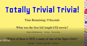 Quizzes on sporcle, the world's largest quiz community. Totally Trivial Trivia Time Remaining 9 Seconds Chegg Com