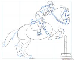 How To Draw A Jumping Horse Super Coloring Pferde Zeichnen Pferdezeichnungen Zeichnung Tutorial