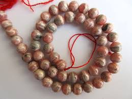 Rhodochrosite Large Hole Gemstone Beads 8mm Rhodochrosite Etsy Gemstone Beads Gemstones Rhodochrosite