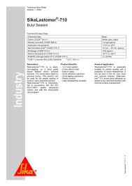 sikalastomer 710 sika industry pdf catalogs technical