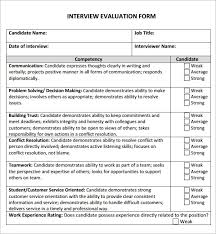 free 5 sample free interview evaluation templates in pdf