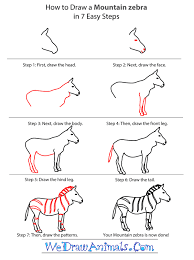 This will form the zebra's head. How To Draw Zebra For Kids Easy Novocom Top