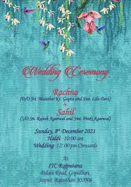 Invitation card maker is your online solution to every event. 30 Royal Indian Wedding Invitation Cards Free Customization