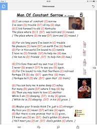 Man Of Constant Sorrow Ukulele Chords Songs Guitar Chords And Lyrics Song Lyrics And Chords