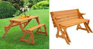 When your family want to have picnic outdoors, this piece of furniture is your picnic table. Trueshopping Modbury Two In One Convertible Garden Bench And Picnic Table Simple Conversion From Bench To Table And Benches With Provision For Parasol Garden Outdoors Garden Outdoors Garden Furniture