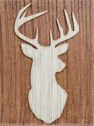 Unfinished Wood Co Deer Head Wall Decor Deer Head Wall Decor Deer Wall Art Deer Wall