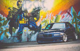 Bmw E36 Tuning E36 M3 Bmw Tuning Stance Blue Graffiti 4k Wallpaper Hdwallpaper Desktop Action Wallpaper Graffiti Wallpaper Graffiti
