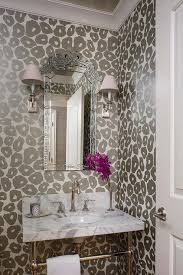 Here you get more variety than the biggest of physical. Powder Room With Leopard Mosaic Tile Floor Contemporary Bathroom