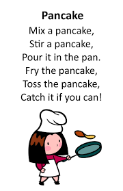 Itty Bitty Rhyme Pancake Songs For Toddlers Preschool Poems Kids Poems