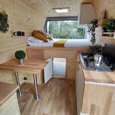 Vanlifer Wannabe On Instagram Isn T That The Most Adorable Cubby Hole The Garage Underneath The Bed Is A Vast Space W Campervan Interior Van Life Van Home