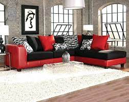 New contemporary large sectional living room black bonded leather sofa set igvg. Black And Red Sectional Sofa