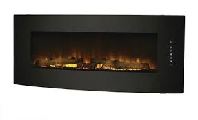 It produces realistic led flames with blue and orange color combinations and with a modern crystal ember bed for added effect and ambience. Muskoka 42 Inch Contemporary Curved Front Slim Line Wall Mount Electric Fireplace Walmart Canada