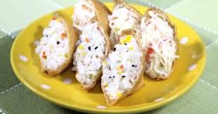 Soybean Curd Sushi With Crab Stick Salad