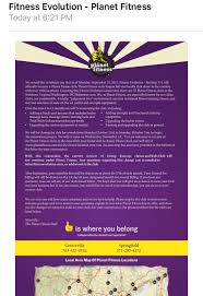 Those unrealistic fitness standards you see? Fitness Evolution In Sterling To Become Planet Fitness Guess I Ll Be Ending My Membership Nova