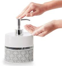 Best stylish bathroom accessories in 2021. Mirror Damask Style Soap Dish And Dispenser And Tumbler Cup Creative Scents 4 Piece Bathroom Accessory Set Gift Package Toothbrush Holder Bath Home Kitchen Sailingschool Pl