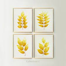 Check spelling or type a new query. Botanical Set Of 4 Yellow Leaves Prints 11x14 Printable Wall Art Digital Yellow Printsetwallart Wallartbo Yellow Wall Art Yellow Artwork Printable Art Set