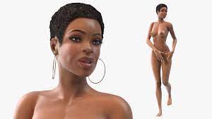 Nackte helle Haut schwarze Frau manipuliert 3D-Modell $199 - .max - Free3D