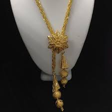 Ganga Jamna Necklace Traditional Is Always In Fashion Especially With The Matching Earrings And Brac Gold Jewelry Outfits Gold Necklace Simple Gold Bangles
