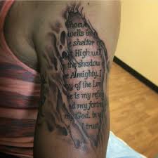 You shall not make any cuts on your body for the dead or tattoo yourselves: Bible Verse Tattoo Designs For Men
