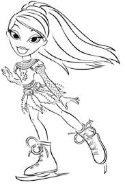 Bratz Playing Ice Skating Coloring Pages Kleurplaten Wintersport Stempelen