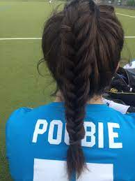 I Love My Hockey Hair As A Fish Tail Plait My Hair Looks Like This Every Match I Play Without Fail Hair Looks Curly Hair Styles Fishtail Plait