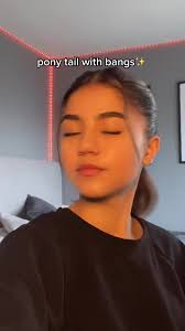 Easy Ponytail Hairstyles with Bangs Tutorial