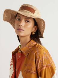 + Paula's Ibiza Ajoure appliquéd raffia hat