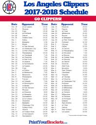 2017 2018 Los Angeles Clippers Schedule Los Angeles Lakers Basketball Nba Schedule Los Angeles Lakers