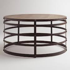 Both the old world round end table and the old world rectangular angular end table finish at 27 in height so they can be used as a pair. Worley Coffee Table World Market