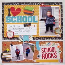 I Heart School School Scrapbook Layouts School Scrapbook Kids Scrapbook