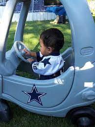 Little Dallas Cowboys Fan In His Custom Little Tikes Car Dallas Cowboys Baby Dallas Cowboys Football Dallas Cowboys Flag