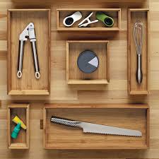 stackable bamboo drawer organizers