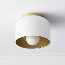 It's easy to brighten any covered outdoor space with outdoor flushmount lights. Bell White Flush Mount Light Reviews Cb2