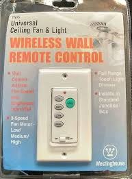 Westinghouse 77875 Wireless Ceiling Fan And Light Wall Control Three Fan Speeds Westinghouse Westinghouse Fan Speed Ceiling Fan With Light