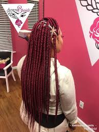 Medium Black And Burgundy Box Braids Long Box Braids Hairstyles Hair Styles Burgundy Box Braids Blonde Box Braids
