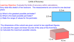 Calculations With Limits Of Accuracy Learning Objectives Student Learning Online Lessons