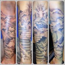 Fyeahtattoos com full sleeve tattoos heaven tattoos picture tattoos. Stairway To Heaven Led Zeppelin Sleeve Sleeve Tattoos Music Tattoo Sleeves Heaven Tattoos