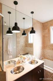 Contemporary Pendant Lights In Our Master Bathroom The Diy Playbook