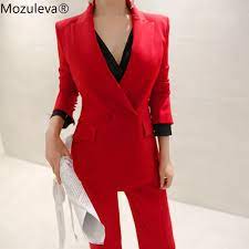 ✔ livraison et retour gratuits* ✔ choix parmi plus de 100 000 articles de mode. Mozuleva Mode Rouge Femmes Pantalon Costumes Veste Blazer Mince Et Cheville Longueur Pantalon Sexy Femme Blazer Costumes Ensemble 2 Pieces Ensemble Automne Aliexpress