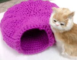Crochet cat bed cave kitty kat house t shirt yarn | etsy. Mary Maxim Free Cat Cave Pattern