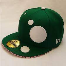 Mushroom New Era 59fifty Baseball Cap White On Green New Era 59fifty New Era New Era Cap