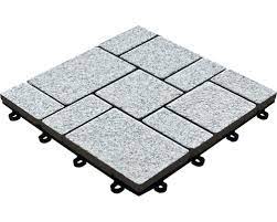Einfach verlegbare fliesen aus stein oder steinimitat für die terrasse, den balkon oder den garten. Klickfliese Florco Granit Roma Klein 30 X 30 Cm Grau Bei Hornbach Kaufen