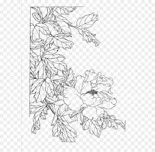 Black And White Flower Unlimited Download Cleanpng Com In 2020 Peony Drawing Chinese Painting Flowers Flower Sketches