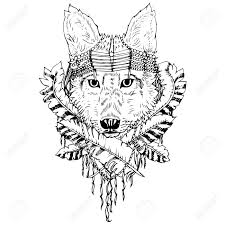 Then, draw another circle overlapping the oval for the wolf's head. Black And White Wolf Isolated Engraving Sketch Abstract Vector Royalty Free Cliparts Vectors And Stock Illustration Image 46899831