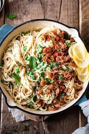 17 Easy Recipes For When You Re Thinking What The Heck Should I Cook Tonight Peas And Bacon Recipe Pasta With Peas And Bacon Pasta With Peas