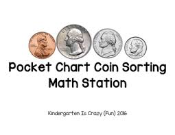 pocket chart coin sorting station